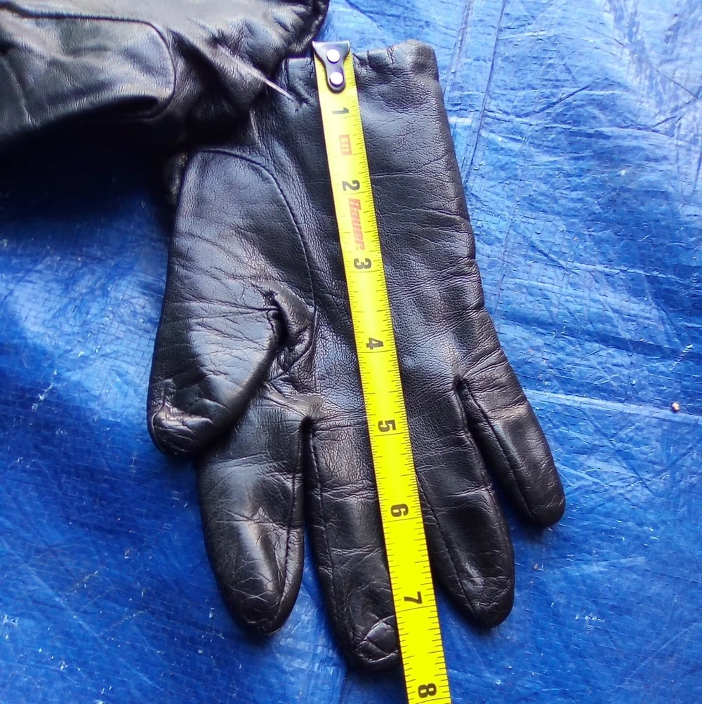Black Leather Gloves